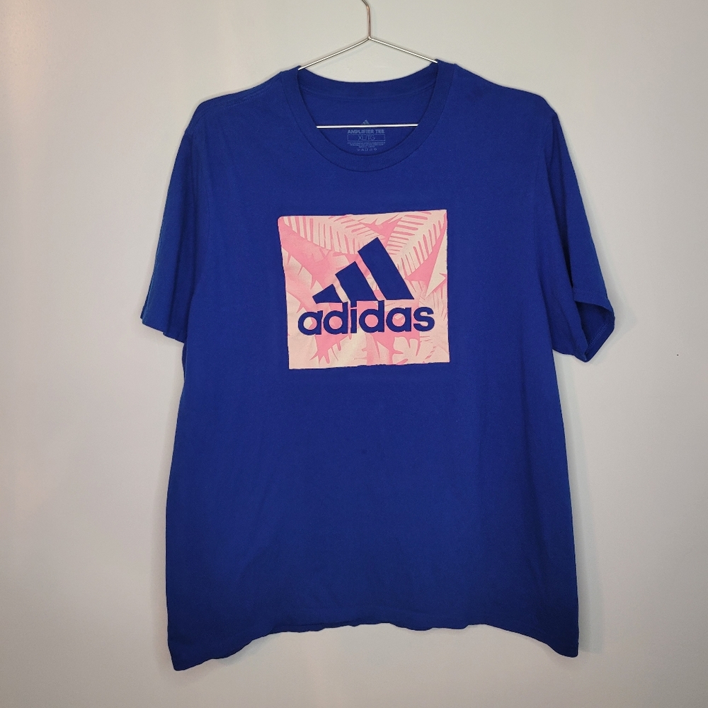 Adidas | Short Sleeve Amplifier Jungle Tee T-Shirt XL Royal Blue